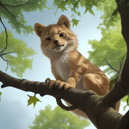 AI generated: Leo the little leaf is introduced, living high up in the branches of a wise old oak tree. Leo enjoys...