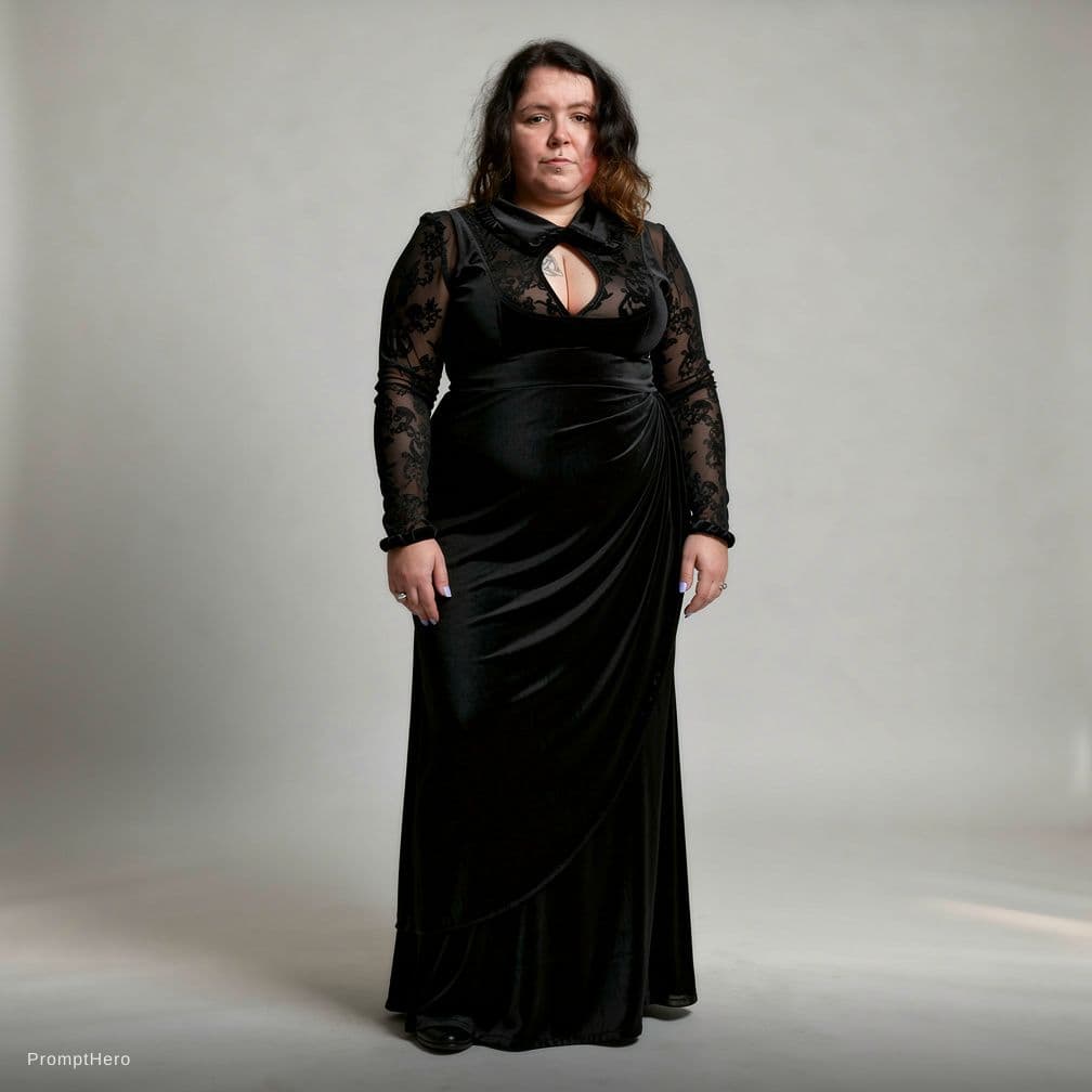 AI generated: Photorealistic full‑body portrait, anamorphic lens perspective, studio lighting, ultra‑detailed skin...