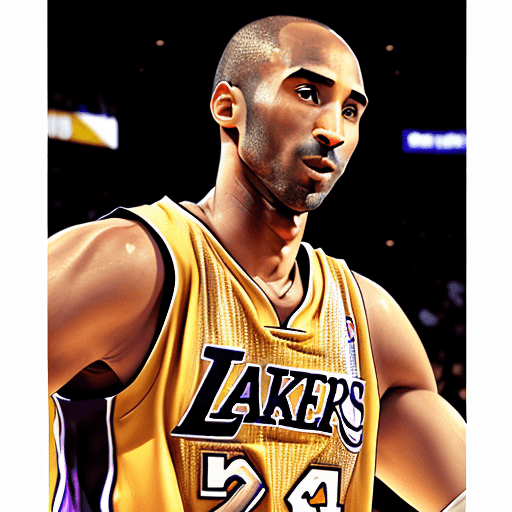 AI generated: image of kobe bryant from the front