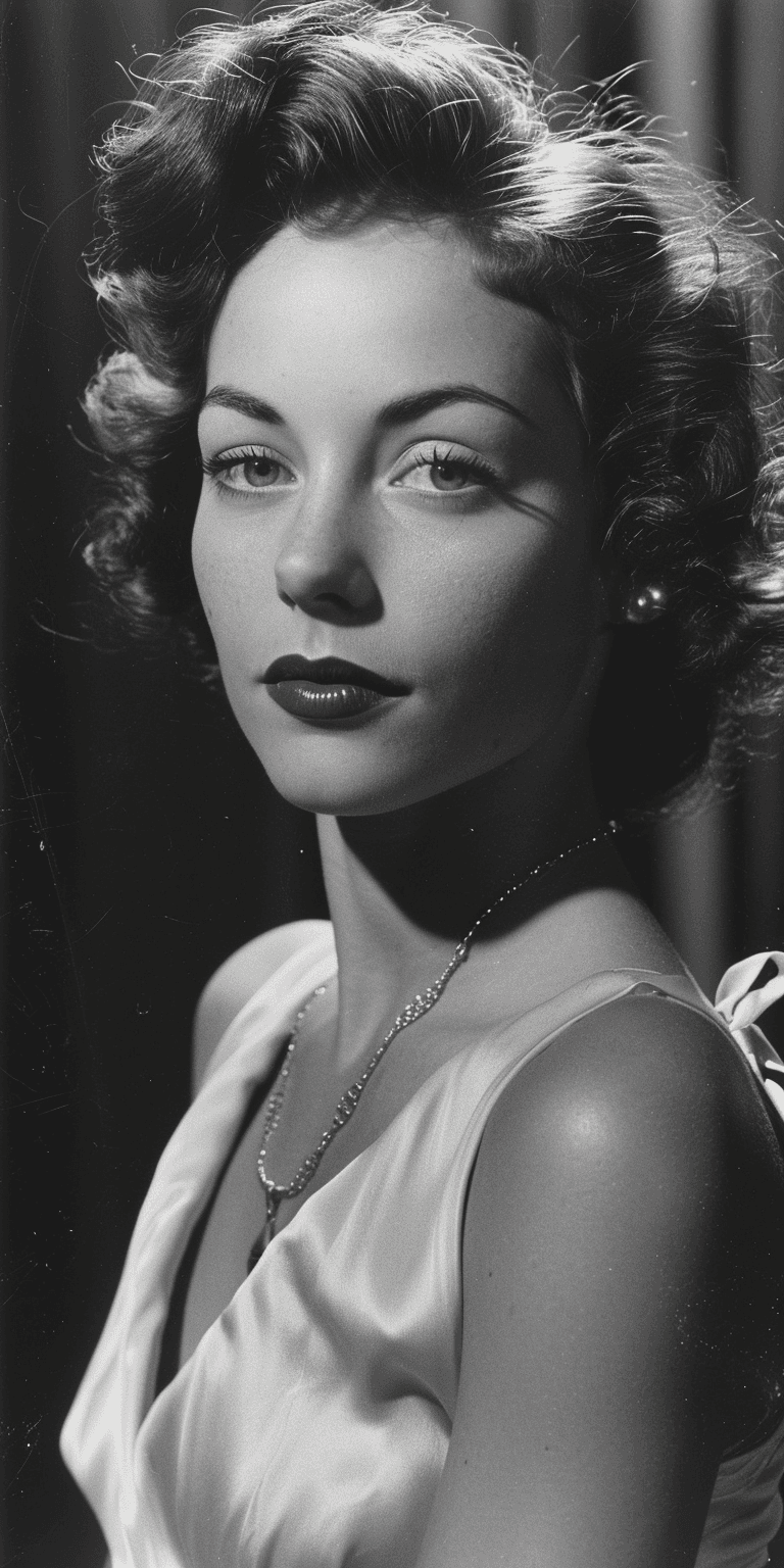 AI generated: 1950's Hollywood glamour photo, medium shot, 35mm --ar 1:2 --stylize 750 --v 6