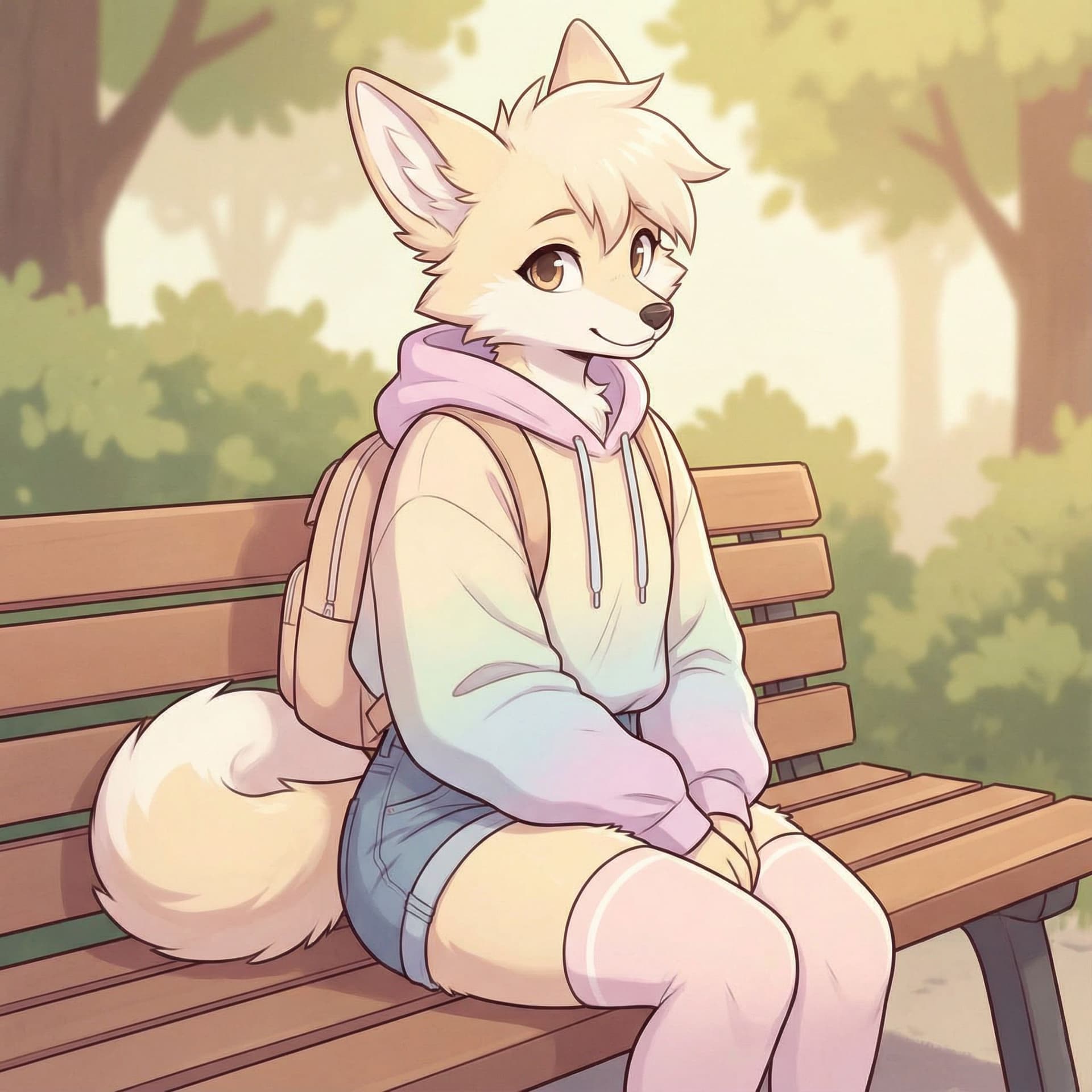 AI generated: Genérate a femboy furry whit big butt