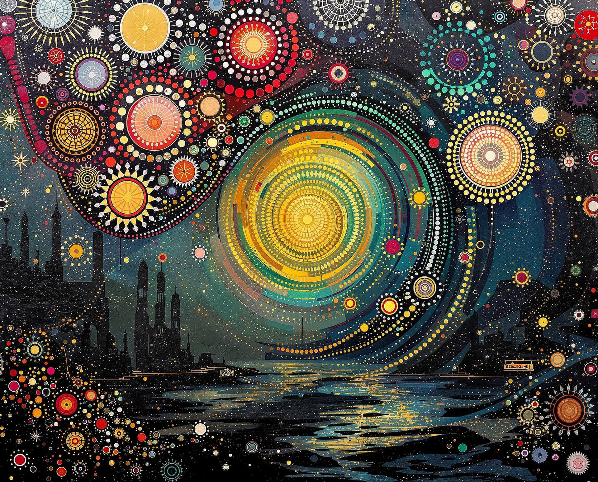 AI generated: Steampunk bio-morphic ethereal glow. Acrylic splash art, opaline pearlescent ink, translucent glaze....