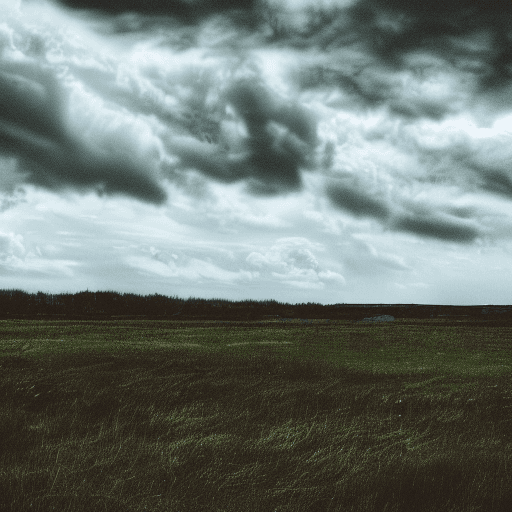 AI generated: cartoonish sky full of stormy clouds