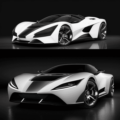 AI generated: a modern car in a stylish and attractive environment. The car is presented in the best possible ligh...