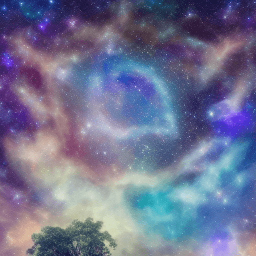 AI generated: Capture the ethereal beauty of a celestial realm adorned with shimmering stars, celestial beings, an...