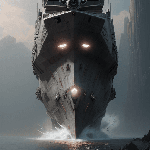 AI generated: Photo of a ultra realistic star wars ship, dramatic light,  cinematic lighting, battered, low angle,...
