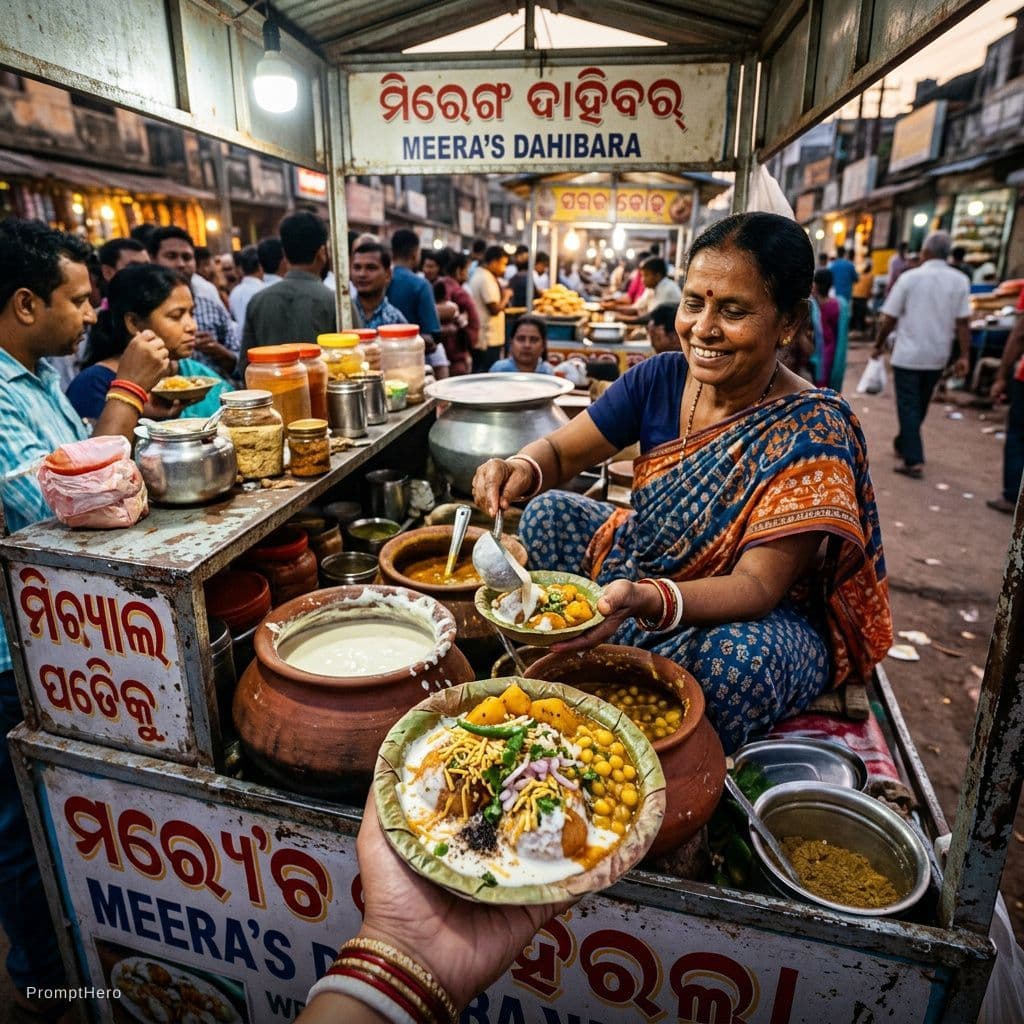 AI generated: Taste the heart of Cuttack with Meera's legendary Dahibara! 🤤 Discover the authentic flavors that m...