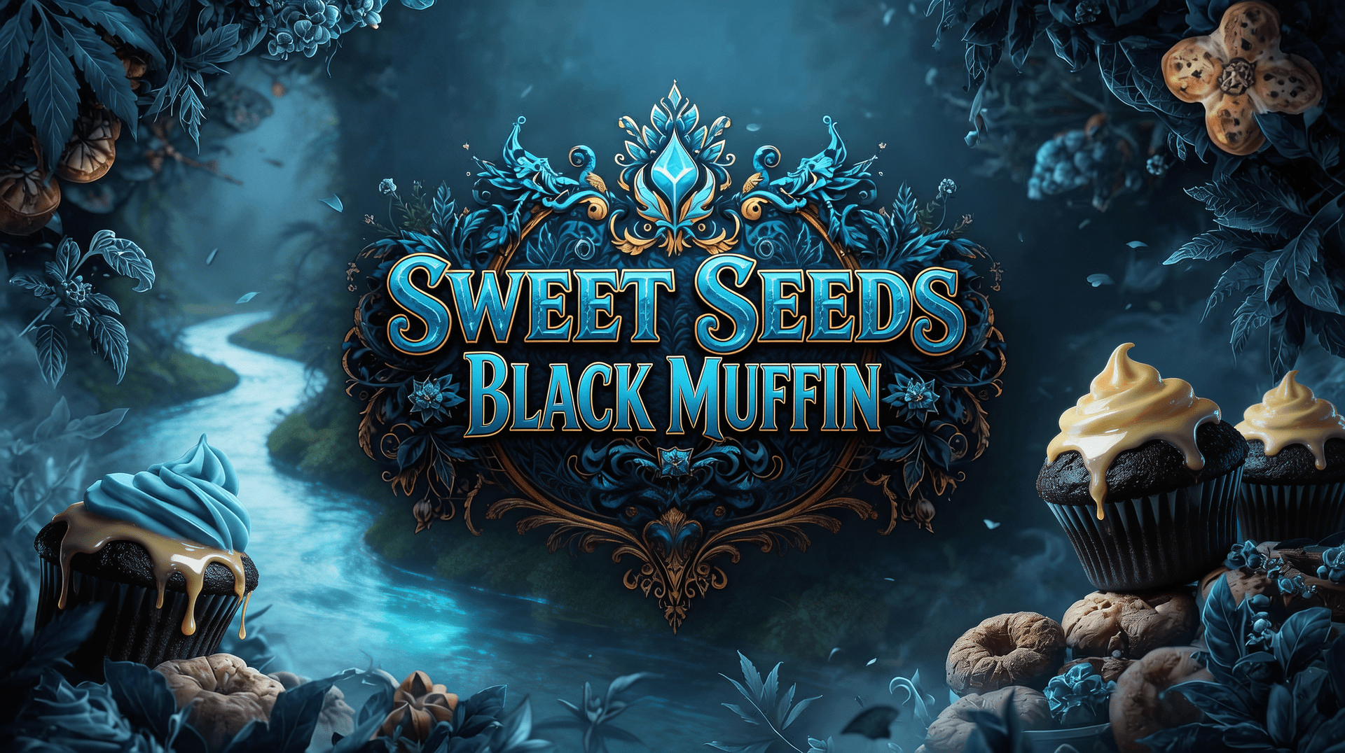 AI generated: Creat a Image in the same direction like the uploaded Picture, but use a Text with "Sweet Seeds  " a...