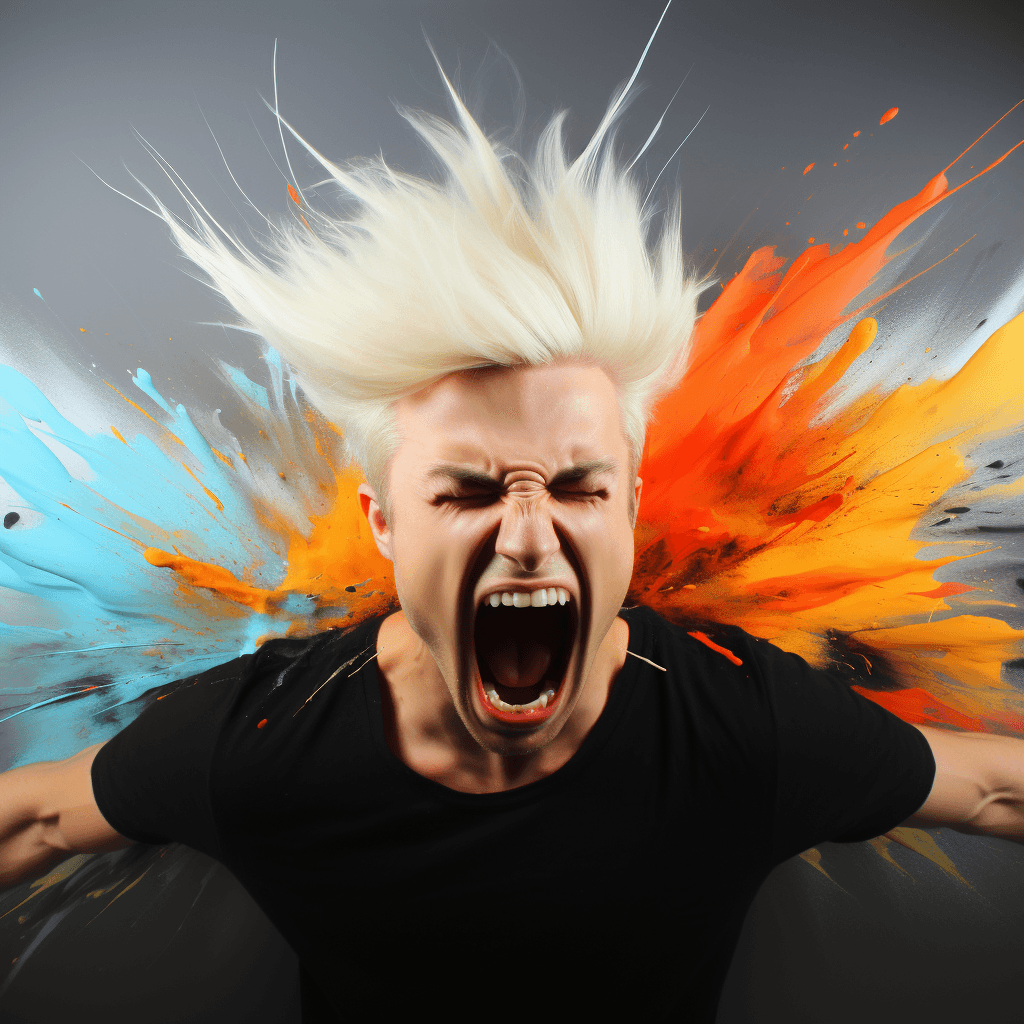 AI generated: Concept art loud and vibrant 
