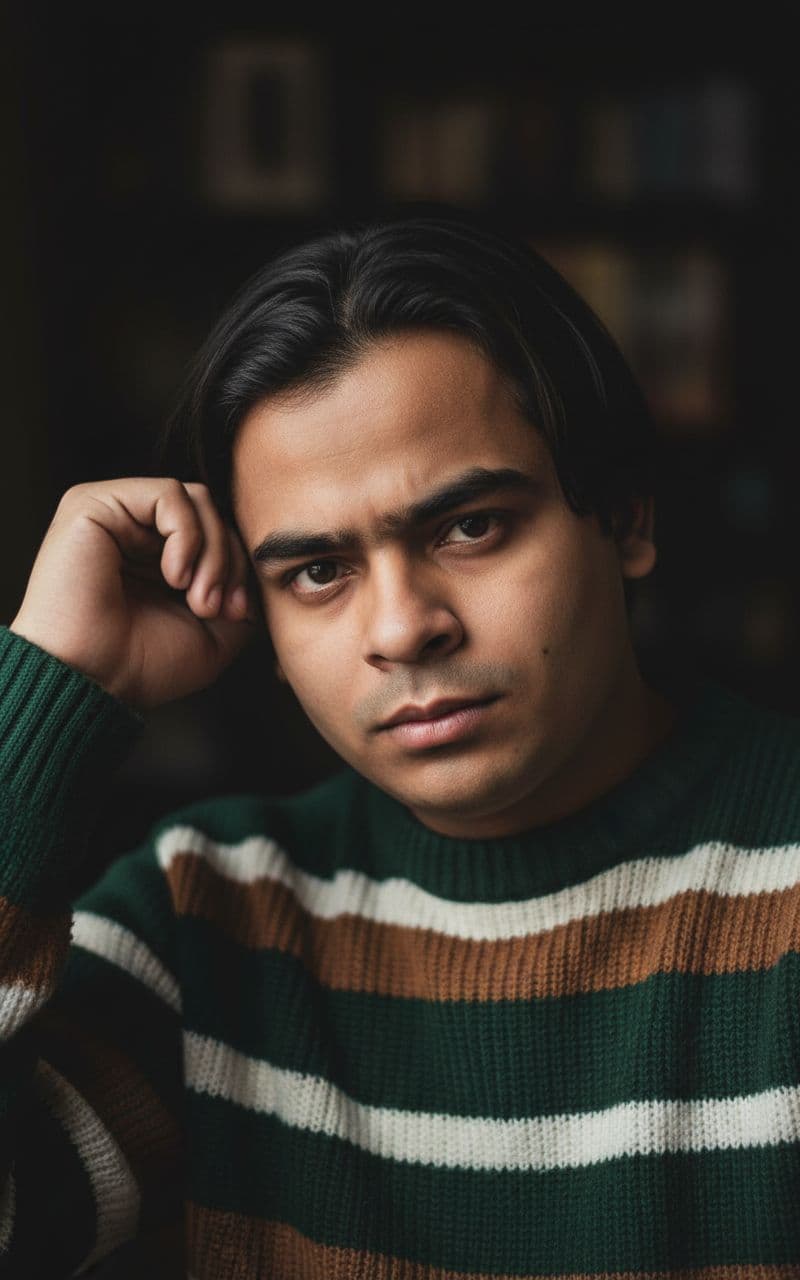 AI generated: Create a movie-level ultra-realistic photo of a upload image of young man. The face matches the refe...