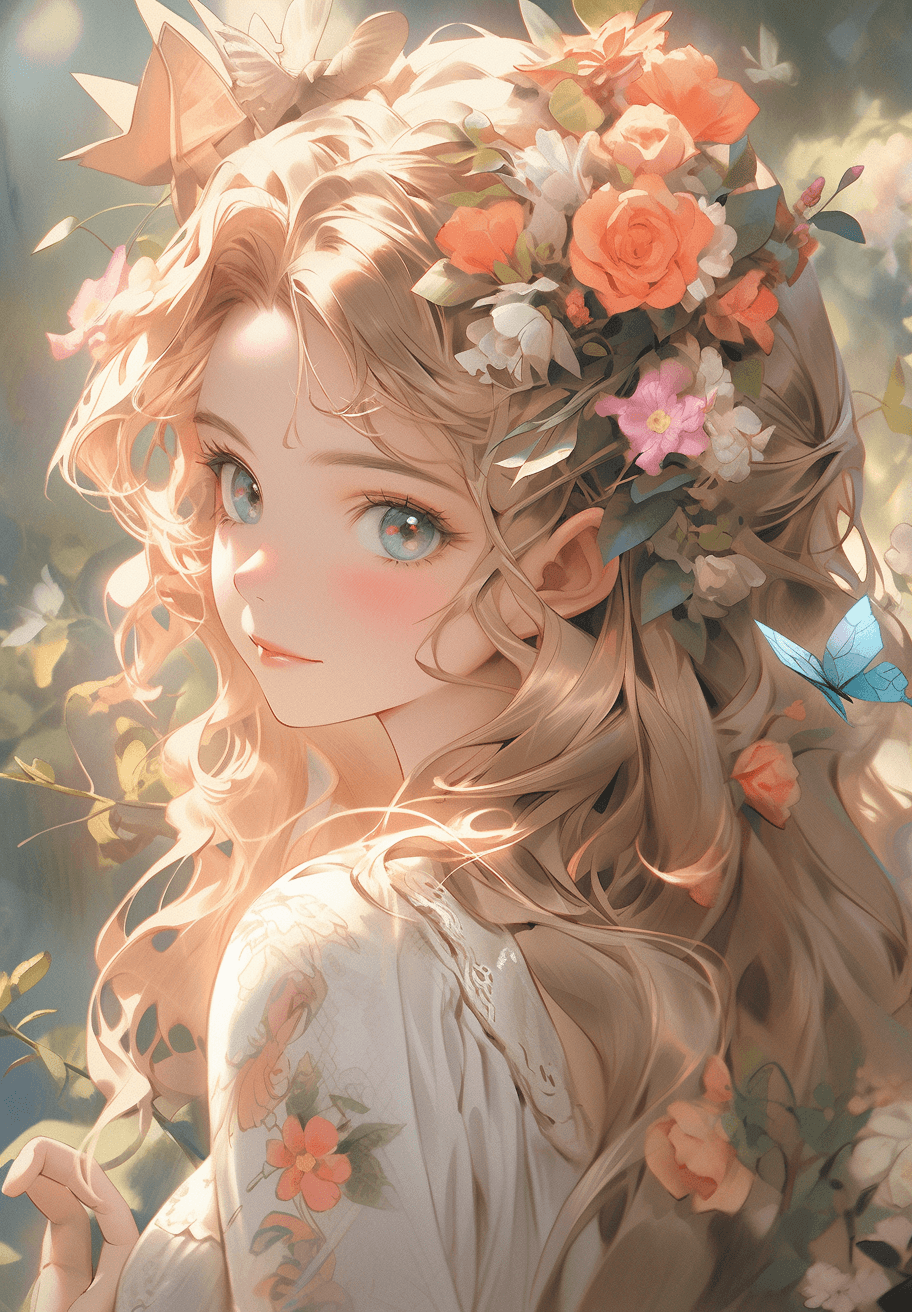 AI generated: art for your mobile download 4 8, in the style of hyperrealistic fantasy, feminine affluence, hyper-...