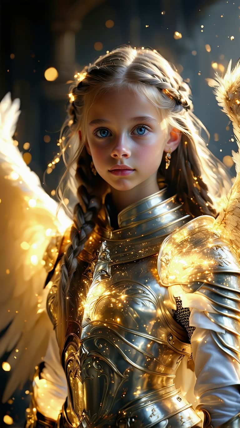 AI generated: a professional photo of a exceptionally of the most beautiful girl (age 13) in the world, with plati...