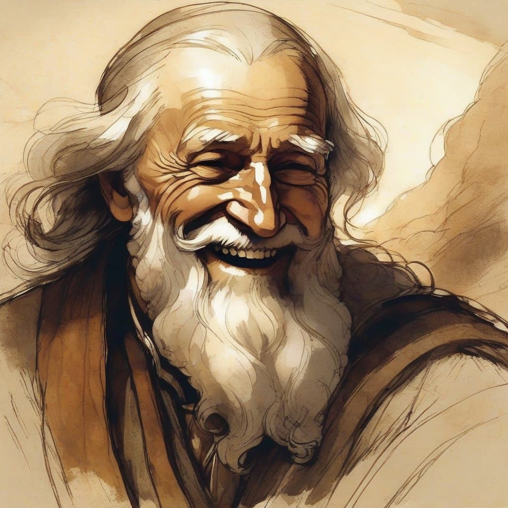 AI generated: (Old man in the style of portrait and landscape - Leonardo da Vinci) 3