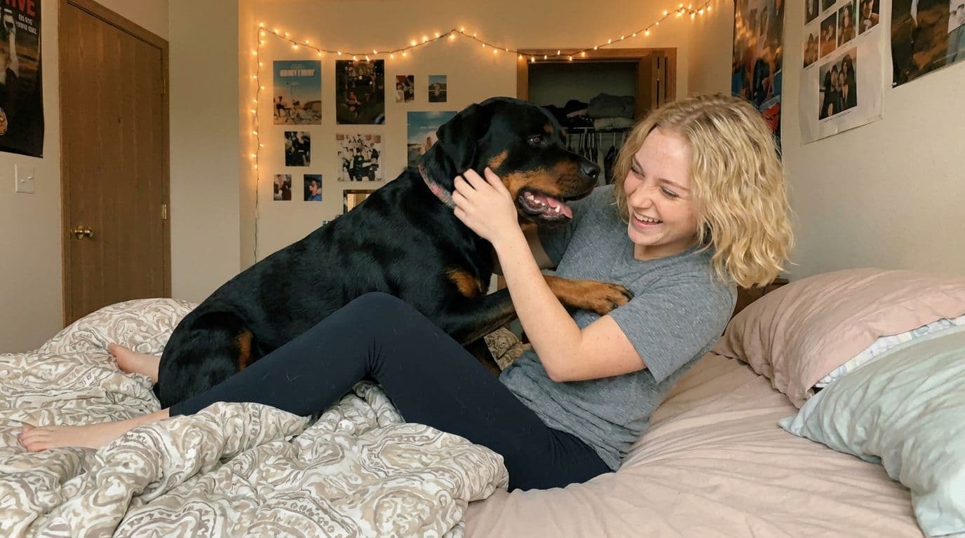 AI generated: play dog and woman