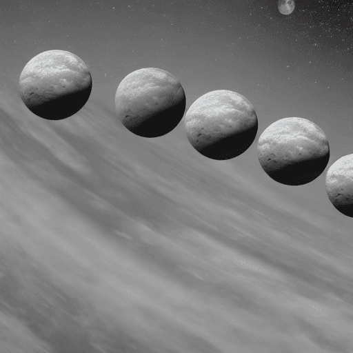 AI generated: Hyper realistic photo of 3 UFOs flying above the moons surface. Photo must be in the perspective thr...