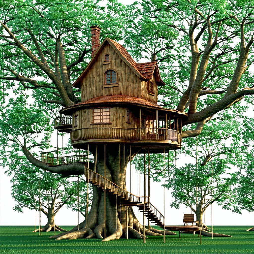AI generated: Tree house 