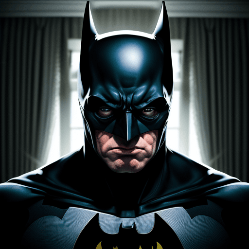 AI generated: Batman president in white house ,4k, ultra hd 