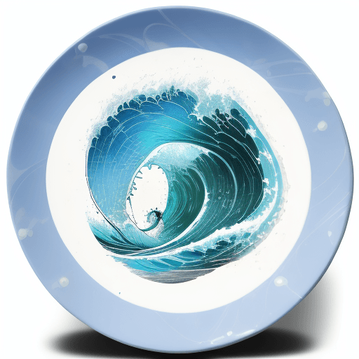 AI generated: Design a brandable image that depicts a digital wave embodying the power of artificial intelligence,...