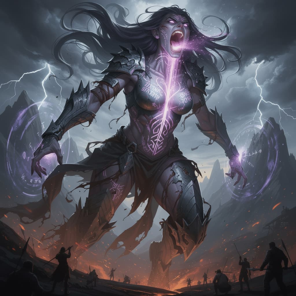 AI generated: vore giant woman mouth wide open
