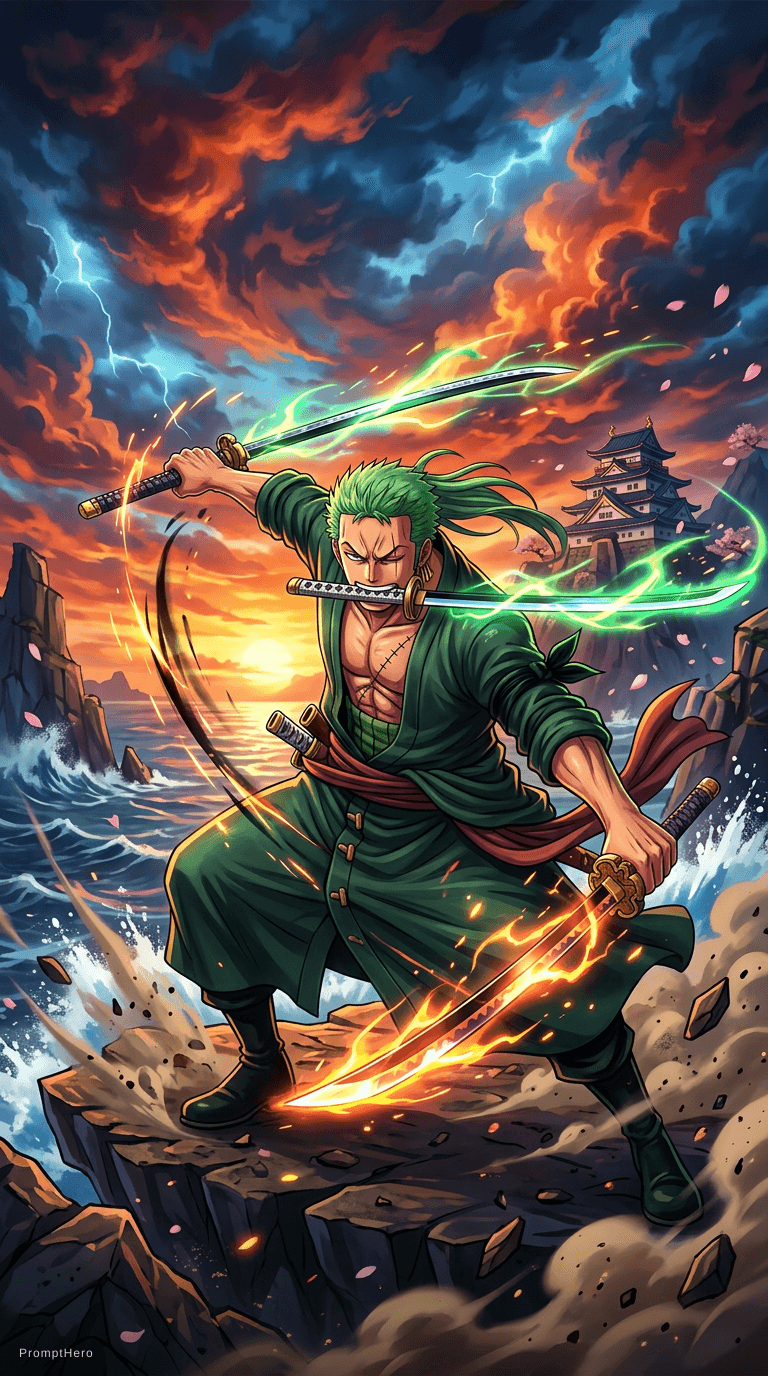 AI generated: Zoro of onepiece