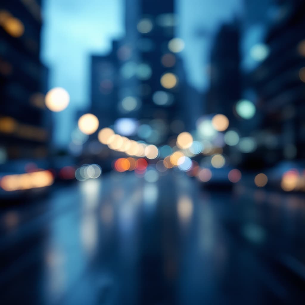 AI generated:  smart city Light effect blurred background