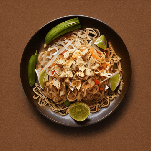 AI generated: Pad thai :: detailed illustration, octane render :: Johanna Rupprecht style, William Morris style ::...