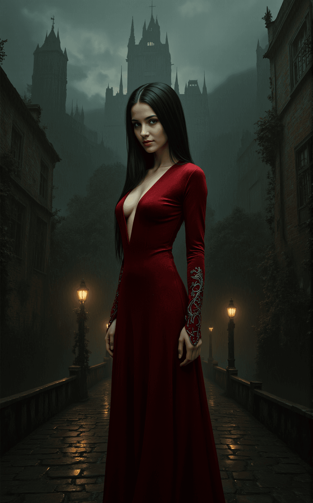 AI generated: a cinematic and atmospheric concept art piece, trending on ArtStation, that captures a moody, rainy ...