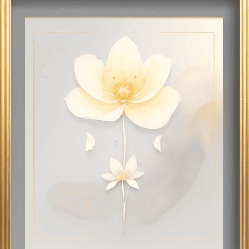 AI generated: A captivating watercolor illustration of a minimalist sign radiant with serenity and optimism. The s...