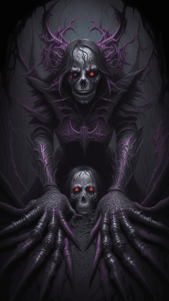 AI generated: macabrepaper, sin, Envy,  nightmare, digital blasphemycore, smooth extreme detail, with eerie metall...