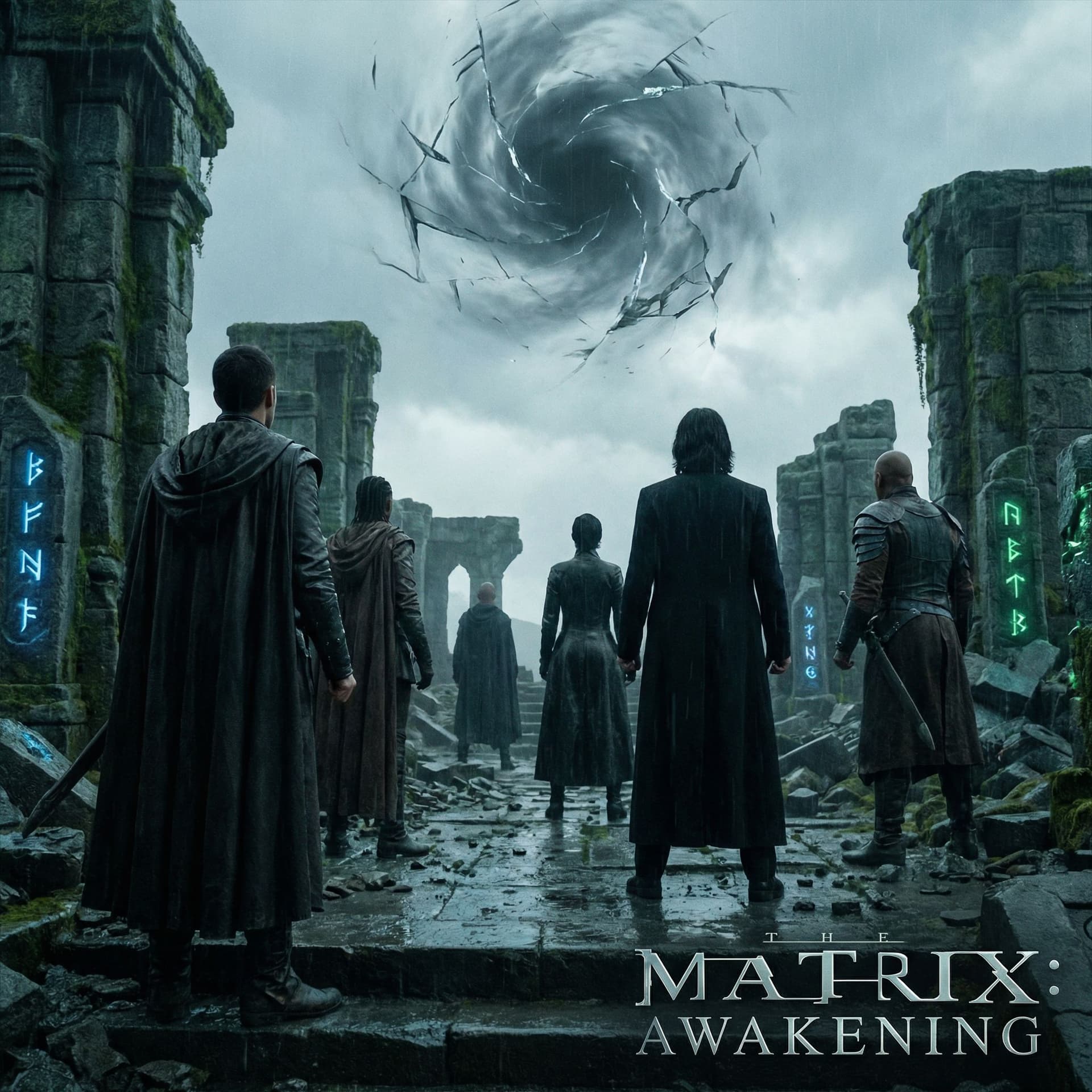 AI generated: 4K HD fantasy realism scene from the movie The Matrix