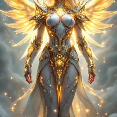AI generated video: Slowly moving head.
Wings goes up and down.
Clouds moving.
Flying particels.