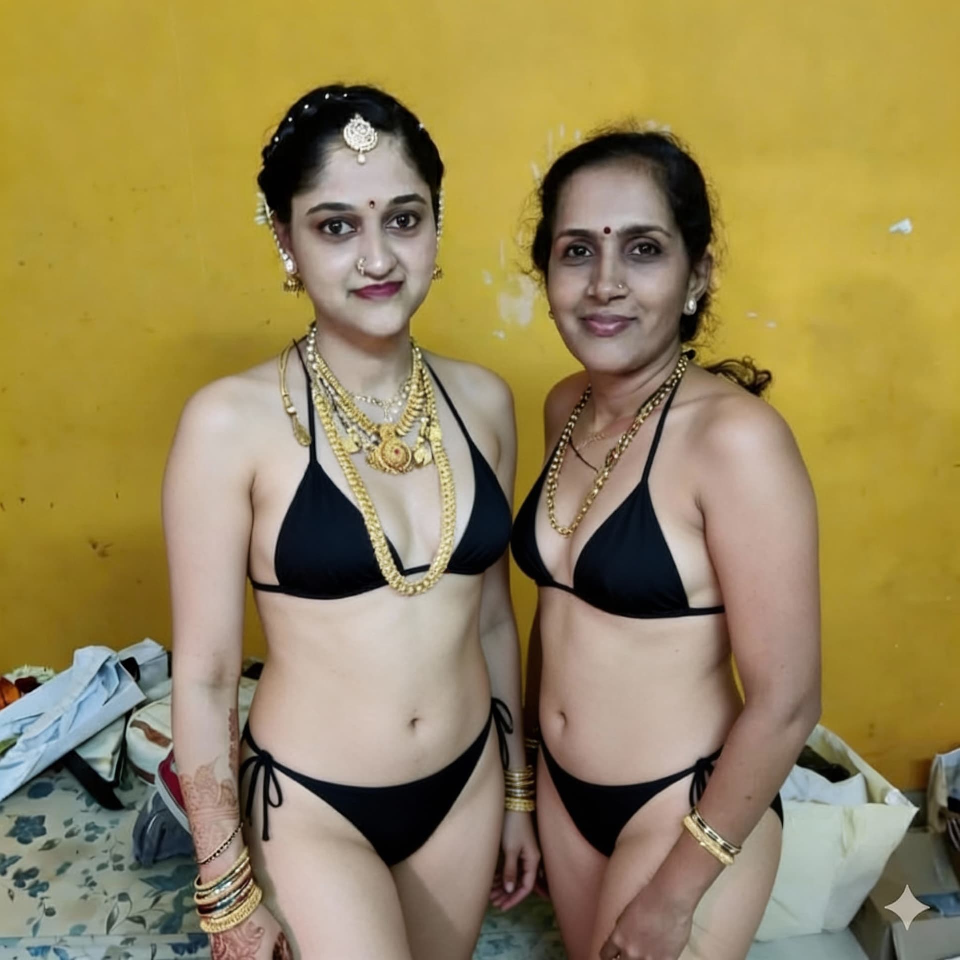 AI generated: This photo is two hot mom 👙