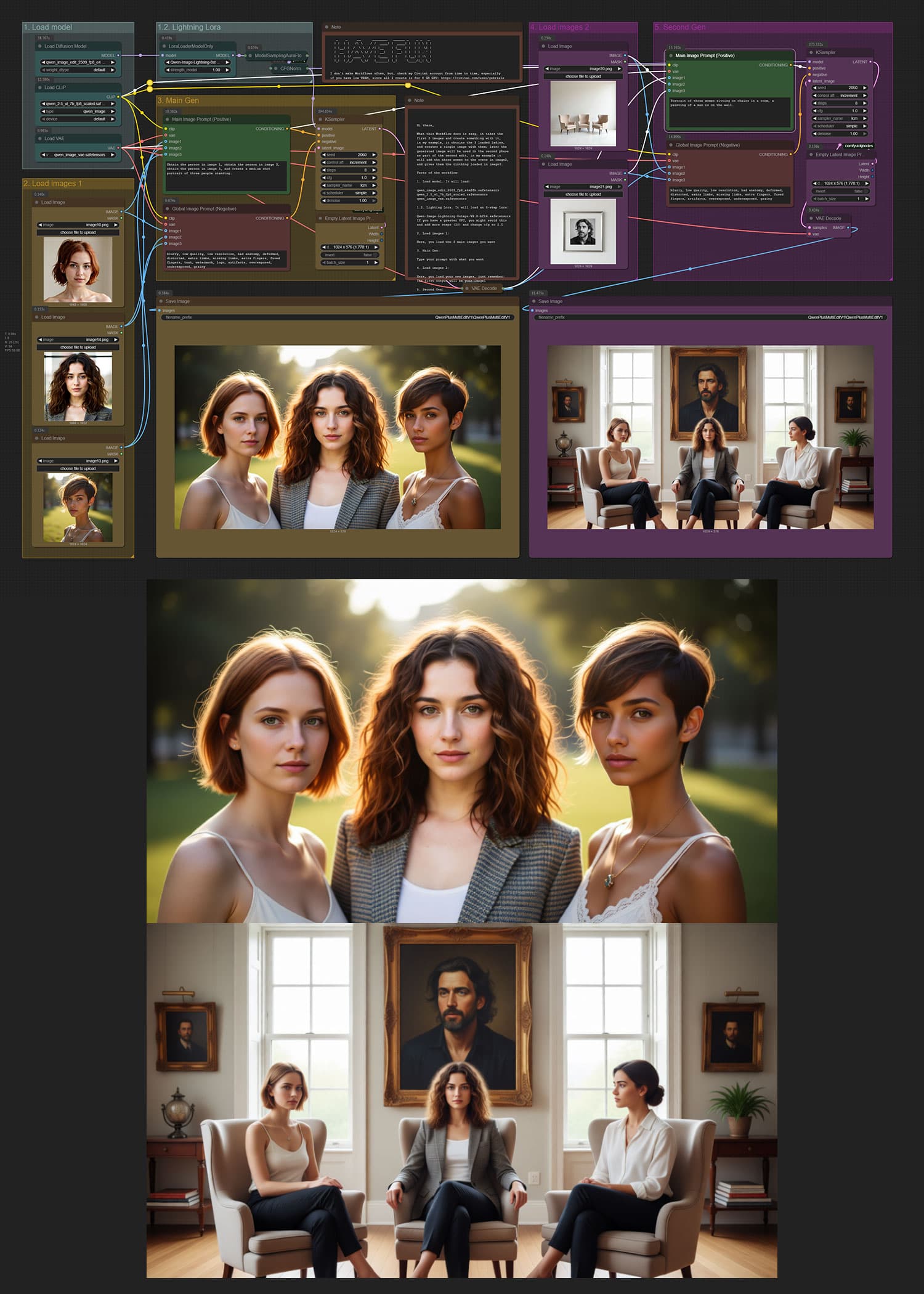 Qwen Image Edit Plus (2509) 8steps MultiEdit