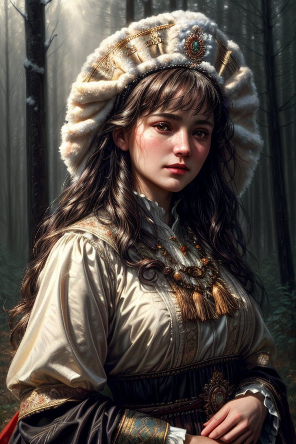 AI generated: extremely detailed CG unity 8k wallpaper), (Extreme close up:1. 4), ((medium shot:1. 2)), (Russian f...