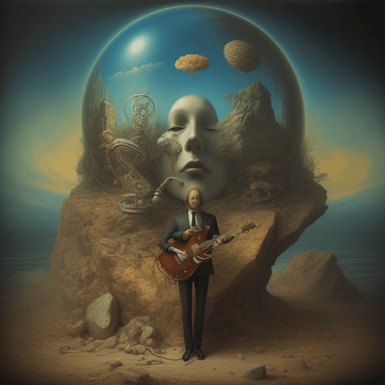 AI generated: music Album cover picture, surreal art, oil picture,  rock