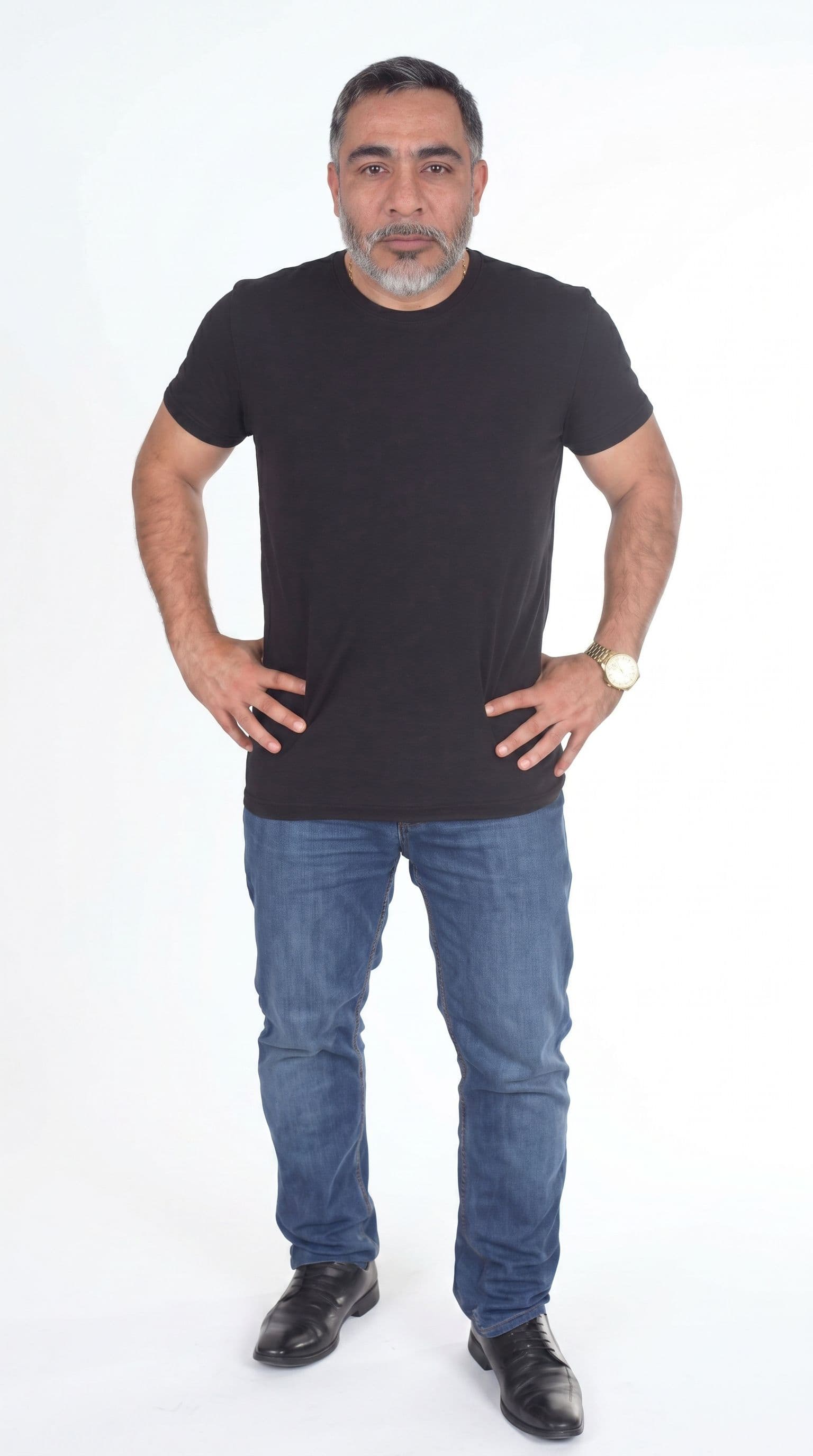 AI generated: {
  "prompt": "Create ONE single full-body ABSOLUTE ZERO MASTER FRAME of the EXACT SAME real man usi...