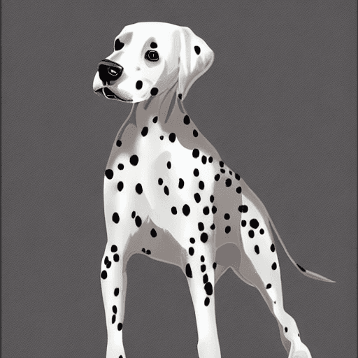 AI generated: Dalmatian, dog, feral, digital painting, diaper, thick diaper
