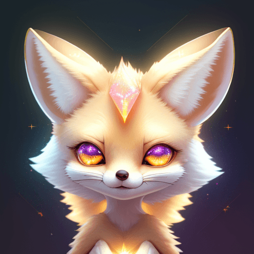 AI generated: cute fennec fox cub, perfect fox, beautiful character design, cute, beautiful perfect face, perceft ...