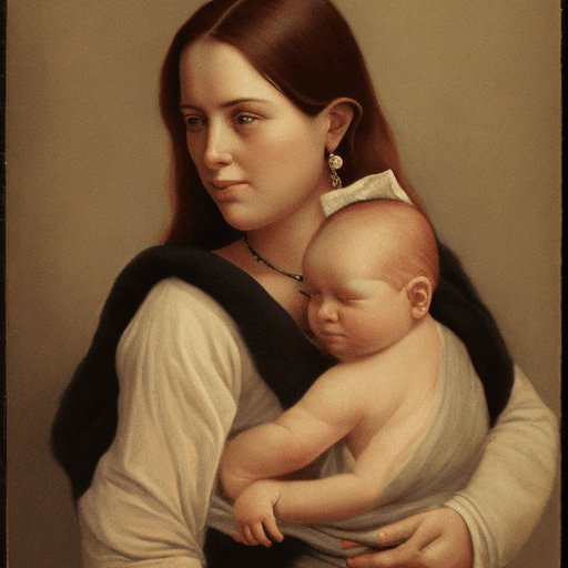 AI generated: a woman with baby
