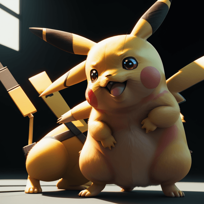 AI generated: masterpiece,pikachu,unreal engine, 8k, super detail, depth of field, studio lighting, detailed eyes,