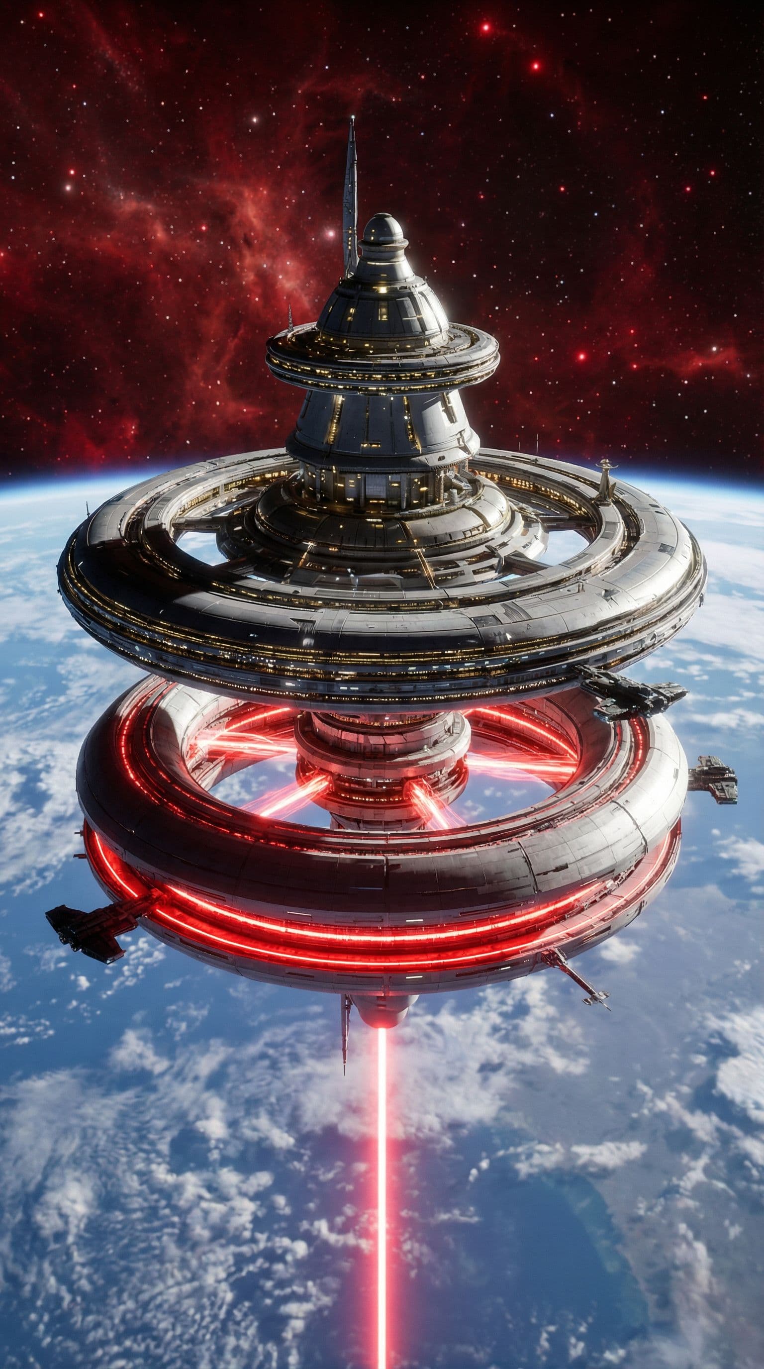AI generated: Blend and tune the reference images and create other angles of view of a livable space station in th...