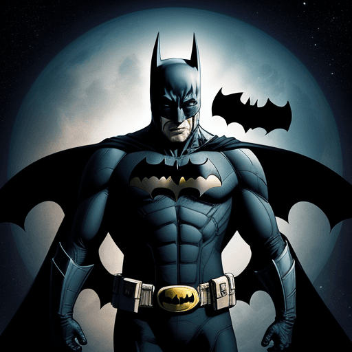 AI generated: Batman in space