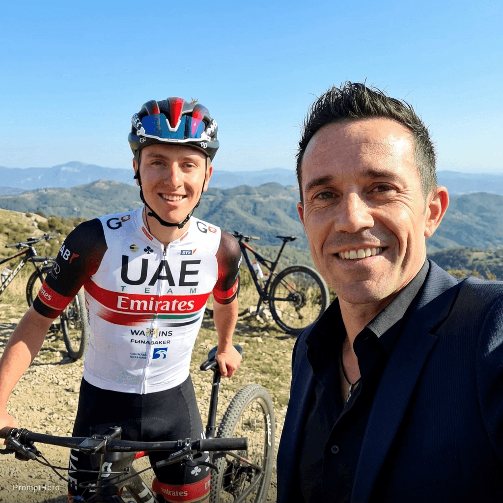 AI generated: with tadei podgacar mountain a bike