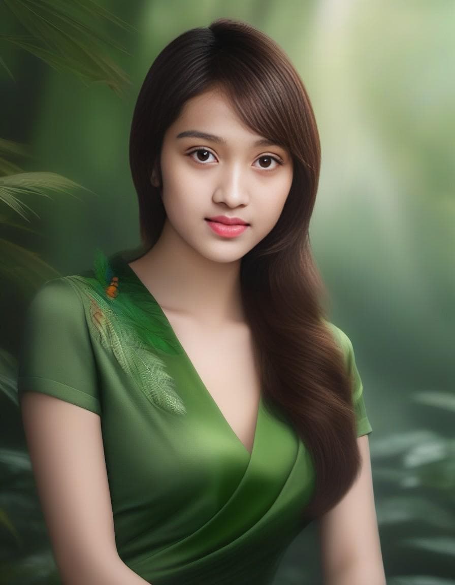 AI generated: (realistic, photo-realistic:1.37)full body,extremely detailed green with beautiful detailed eyes and...