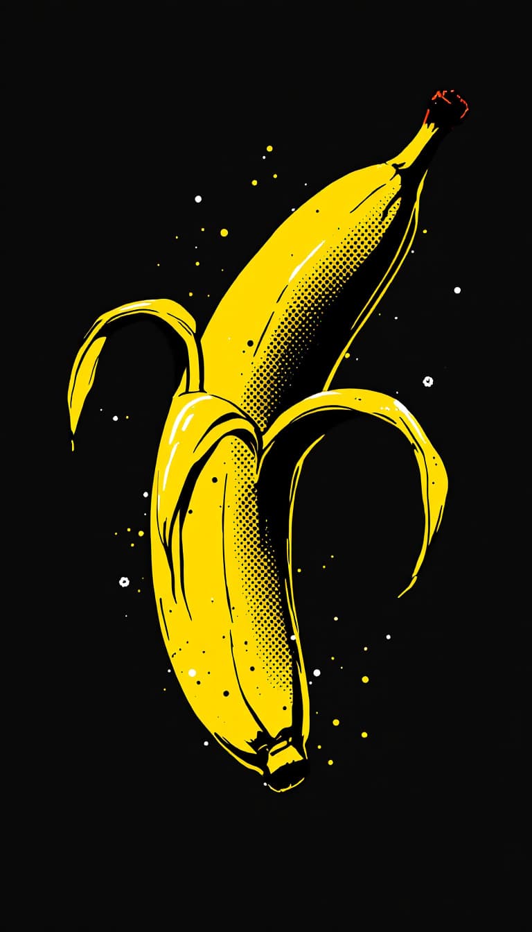 AI generated: banana pop art