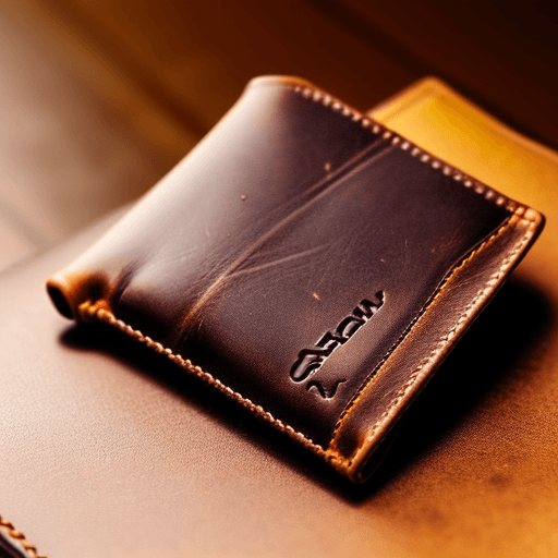 AI generated: an open leather wallet containing no bank notes