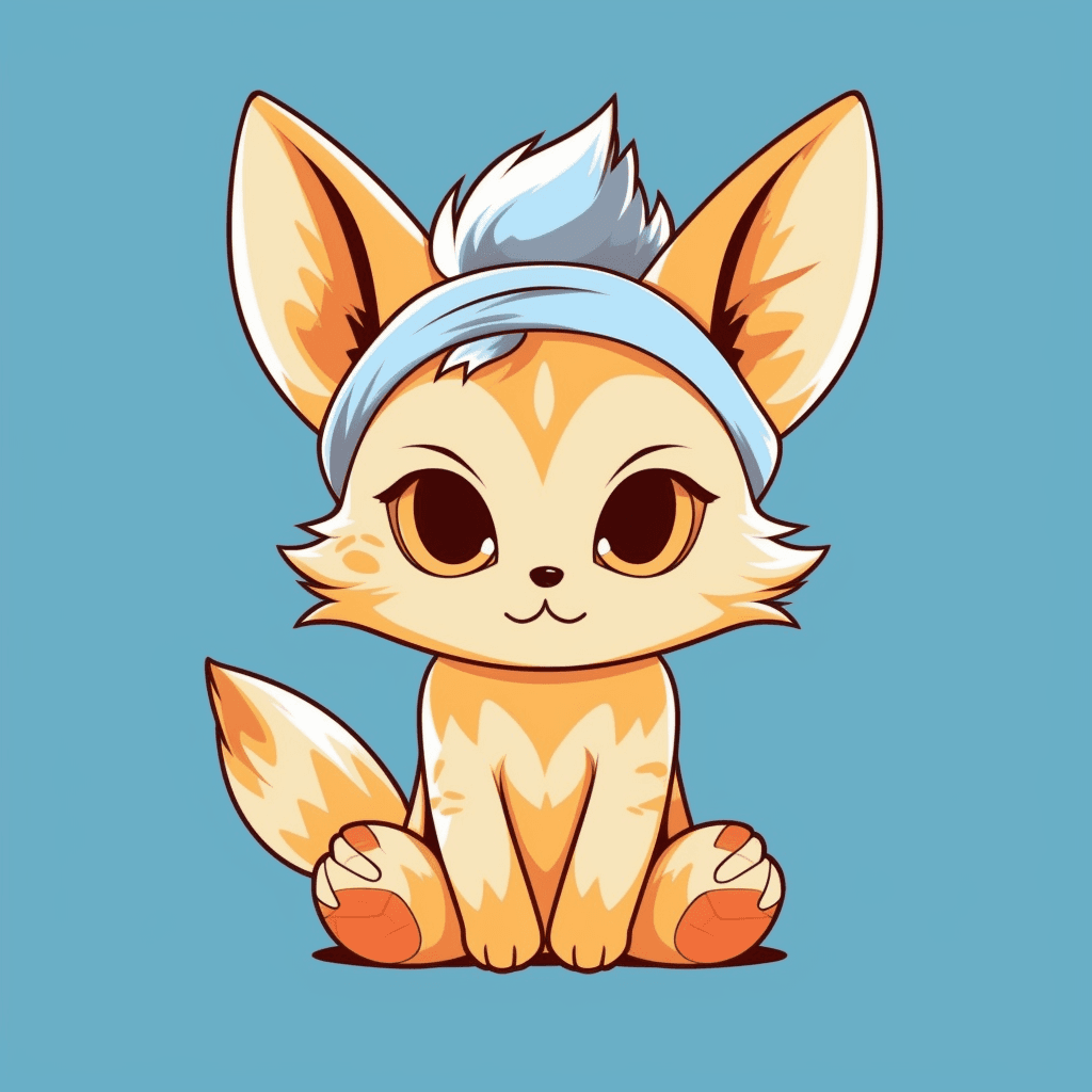 AI generated: Adorable kitten T-shirt vector, anime style, colored by Tim White, cute, charming, clean and blonde ...