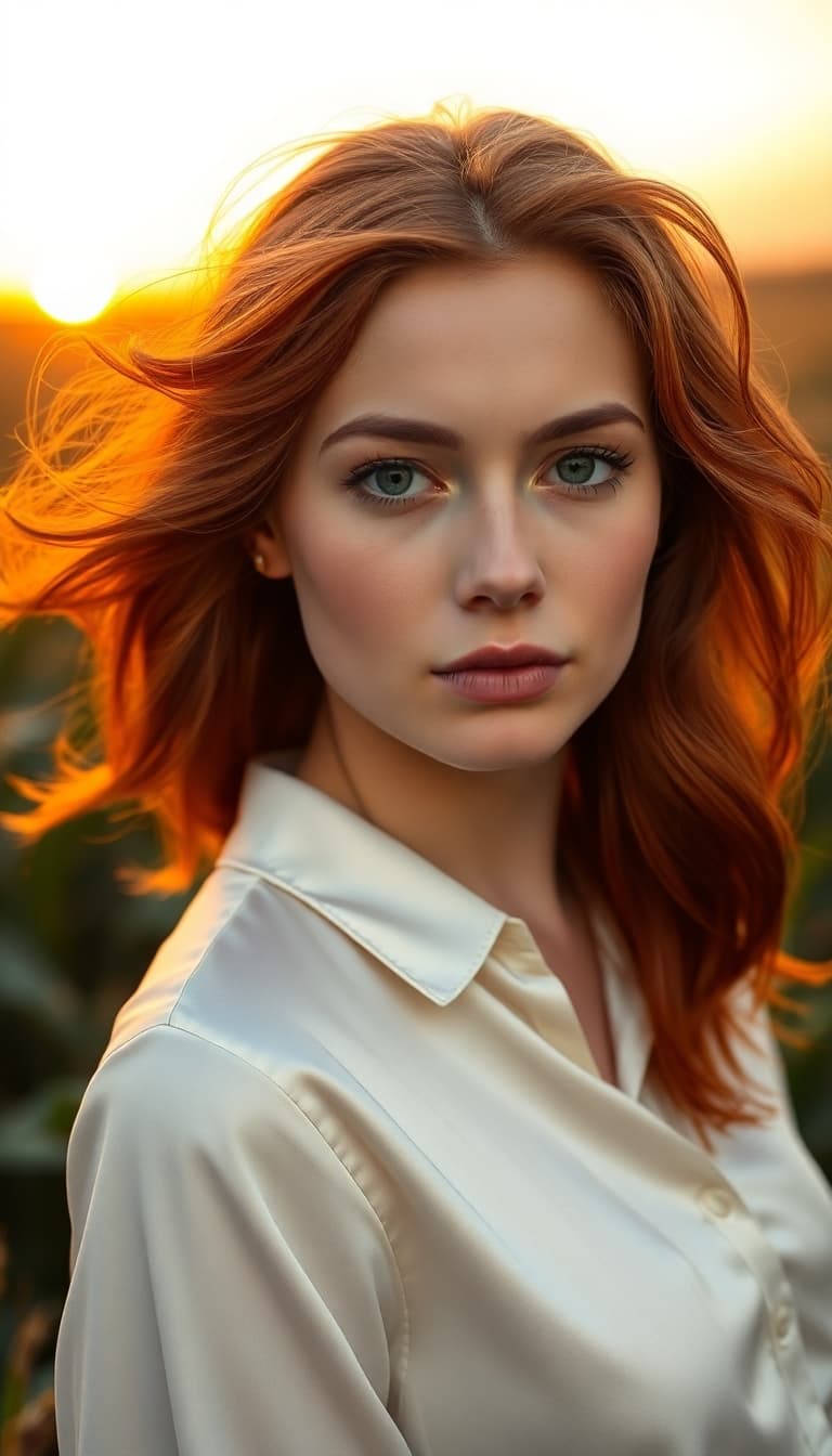 AI generated: "High resolution head & shoulders portrait image. Sony A1 camera, 75mm prime lens. Warm soft, slight...