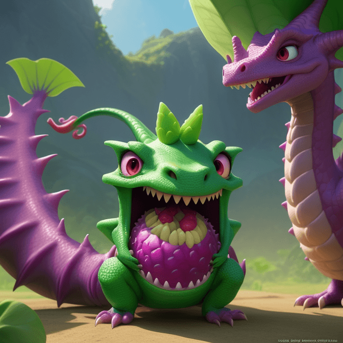AI generated: A happy cartoon Dragon Fruit, Pixar Style, perfect composition, 8k artistic photography, photorealis...