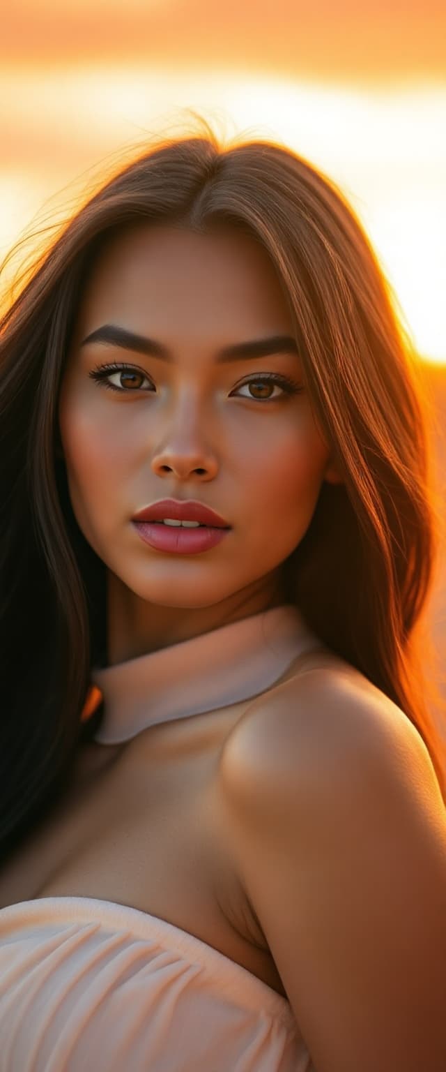 AI generated: "Professional portrait photograph, epic scale, soft pastel colours, warm golden sunlight, lens glow ...